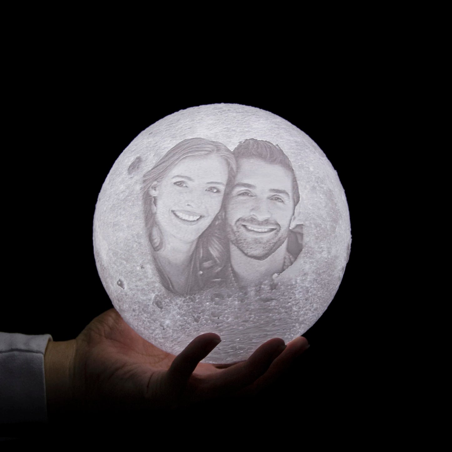 Personalized 3D Printing Moon Lamp Customized Photo Text Night Light USB Rechargeable Birthday Mother Day Lunar Anniversary Gift