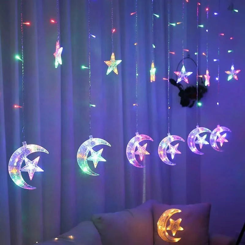 Christmas Decor String Garland Curtain Light LED For Wedding Home Christmas Tree Ornament 2024 Navidad Xmas Gift 2025 New Year