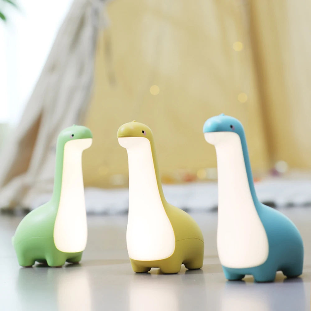 Dinosaur Night Light Cute Children's Night Light Eye Protection Bedside Timing Lamp USB Charging Room Decoration Children's Gift