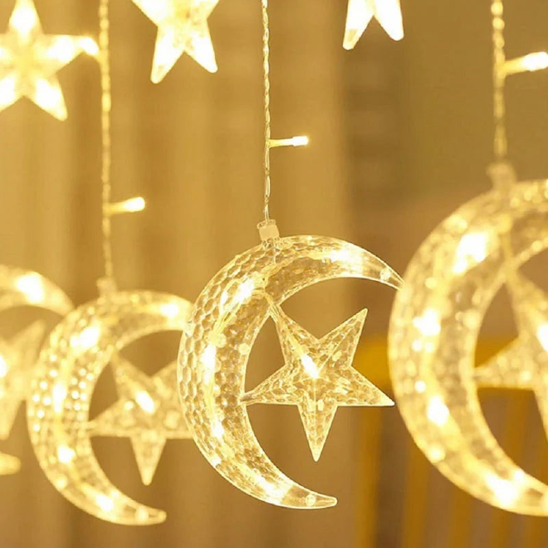 Christmas Decor String Garland Curtain Light LED For Wedding Home Christmas Tree Ornament 2024 Navidad Xmas Gift 2025 New Year