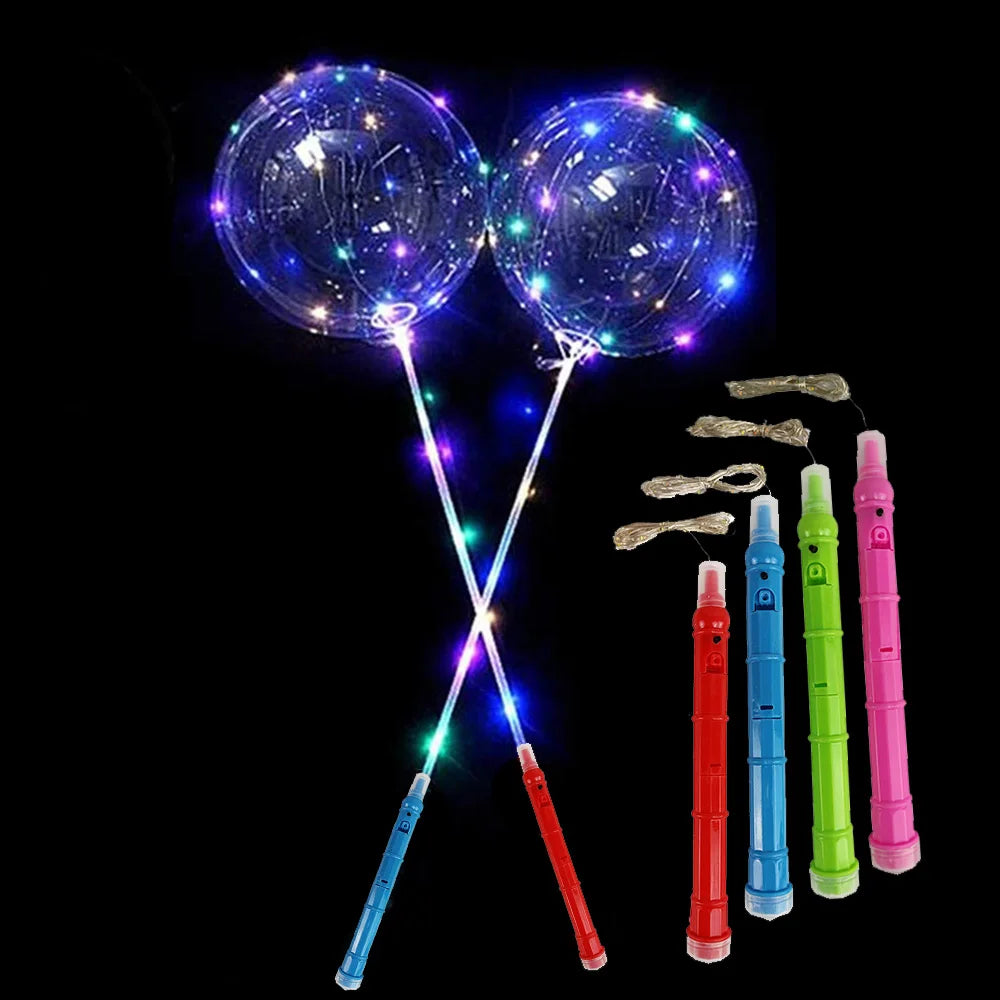 20 Inches Glow Clear Bubble Balloon LED Light Up BoBo Balloons for Baby Shower Christmas Birthday Party Wedding Decoration