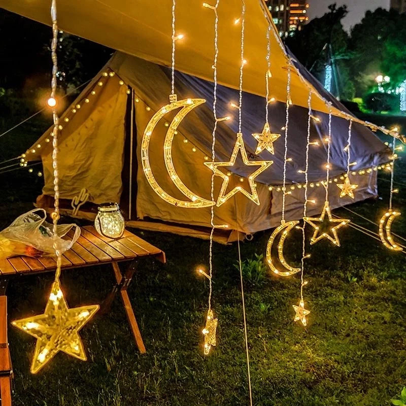 Christmas Decor String Garland Curtain Light LED For Wedding Home Christmas Tree Ornament 2024 Navidad Xmas Gift 2025 New Year