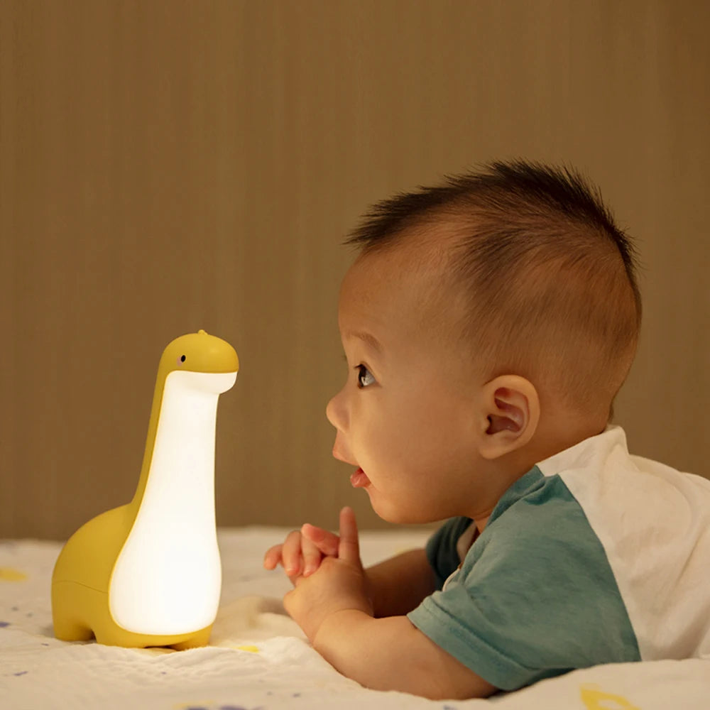 Dinosaur Night Light Cute Children's Night Light Eye Protection Bedside Timing Lamp USB Charging Room Decoration Children's Gift